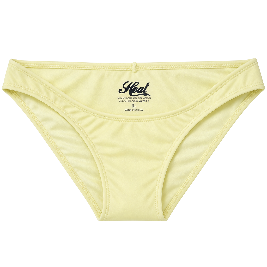 Heat Women's Yellow Bikini Bottoms Size Large 1