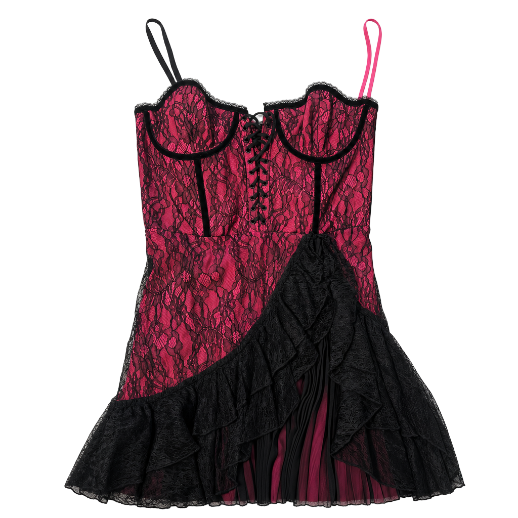 Alice + Olivia Chantil Lace Bustier Mini Dress 1