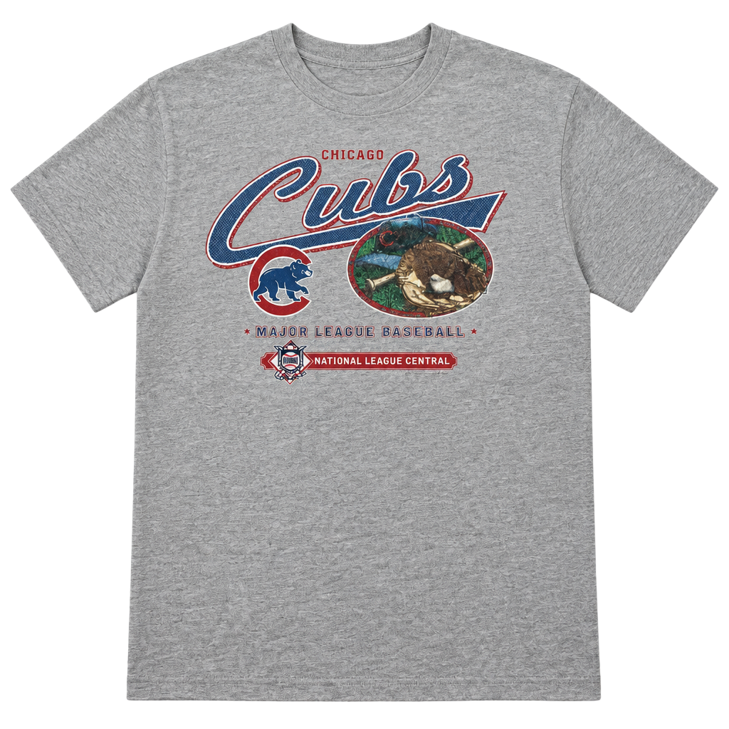 Lee Sport Chicago Cubs T-Shirt Size L Gray 2004 MLB National League Central 1