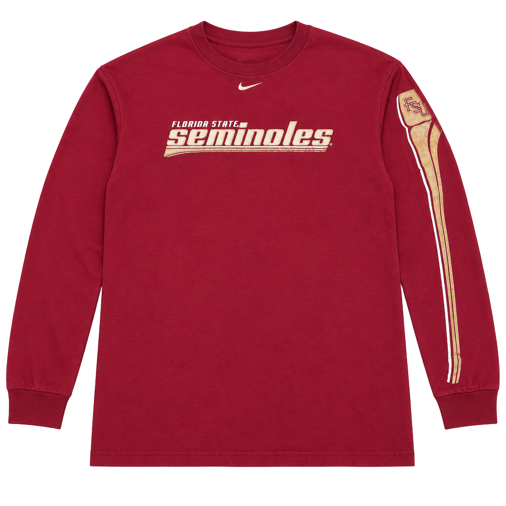 Nike Florida State Seminoles Long Sleeve T-Shirt Size L Red 1