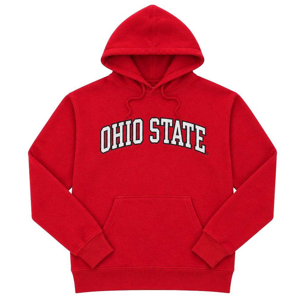 Steve & Barry's Ohio State Buckeyes Hoodie Size S Red Embroidered Pullover 1