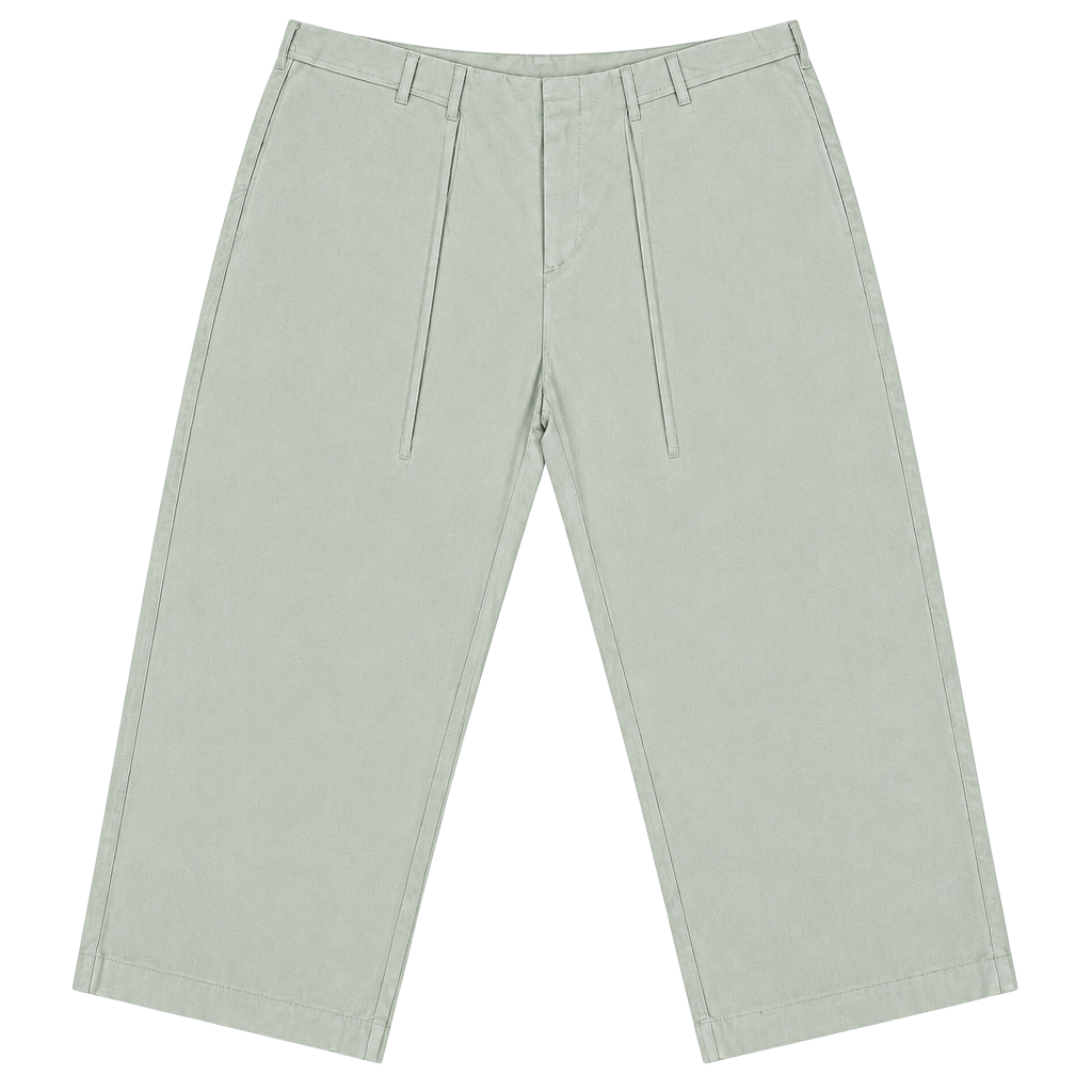 A New Day Pleated Wide Leg Pants Size 20 Sage Green Cropped 1