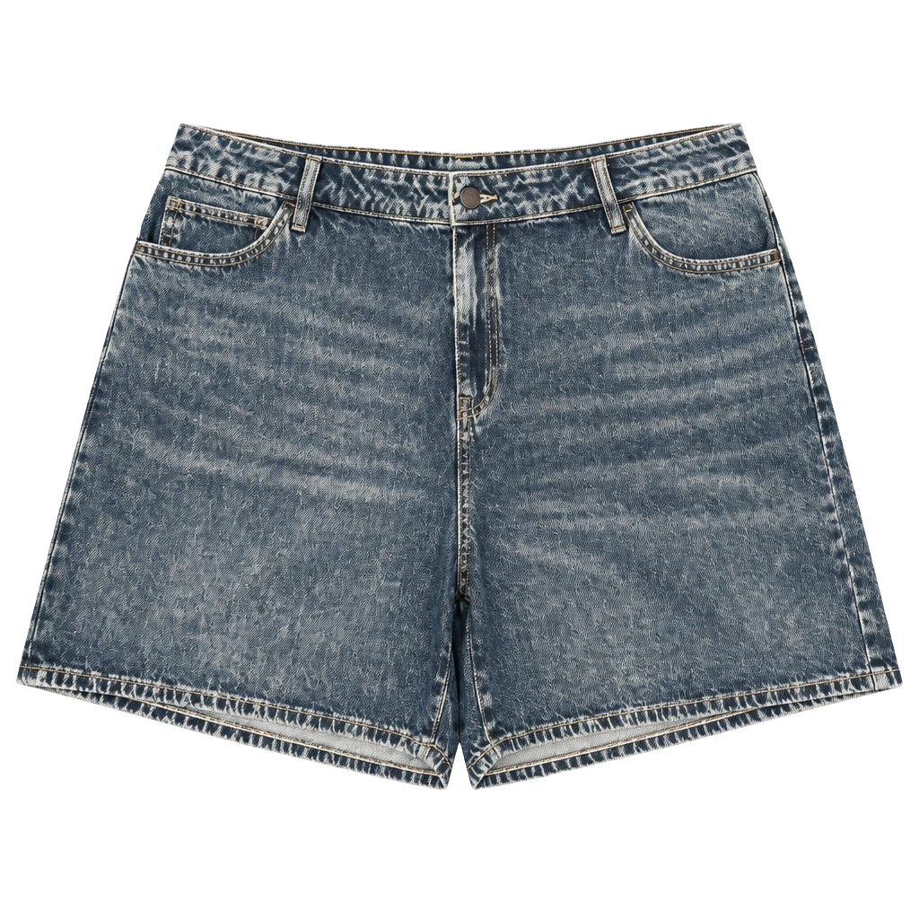Ava & Viv Midi Shorts Size 26 Blue Denim High-Rise Relaxed Fit 1