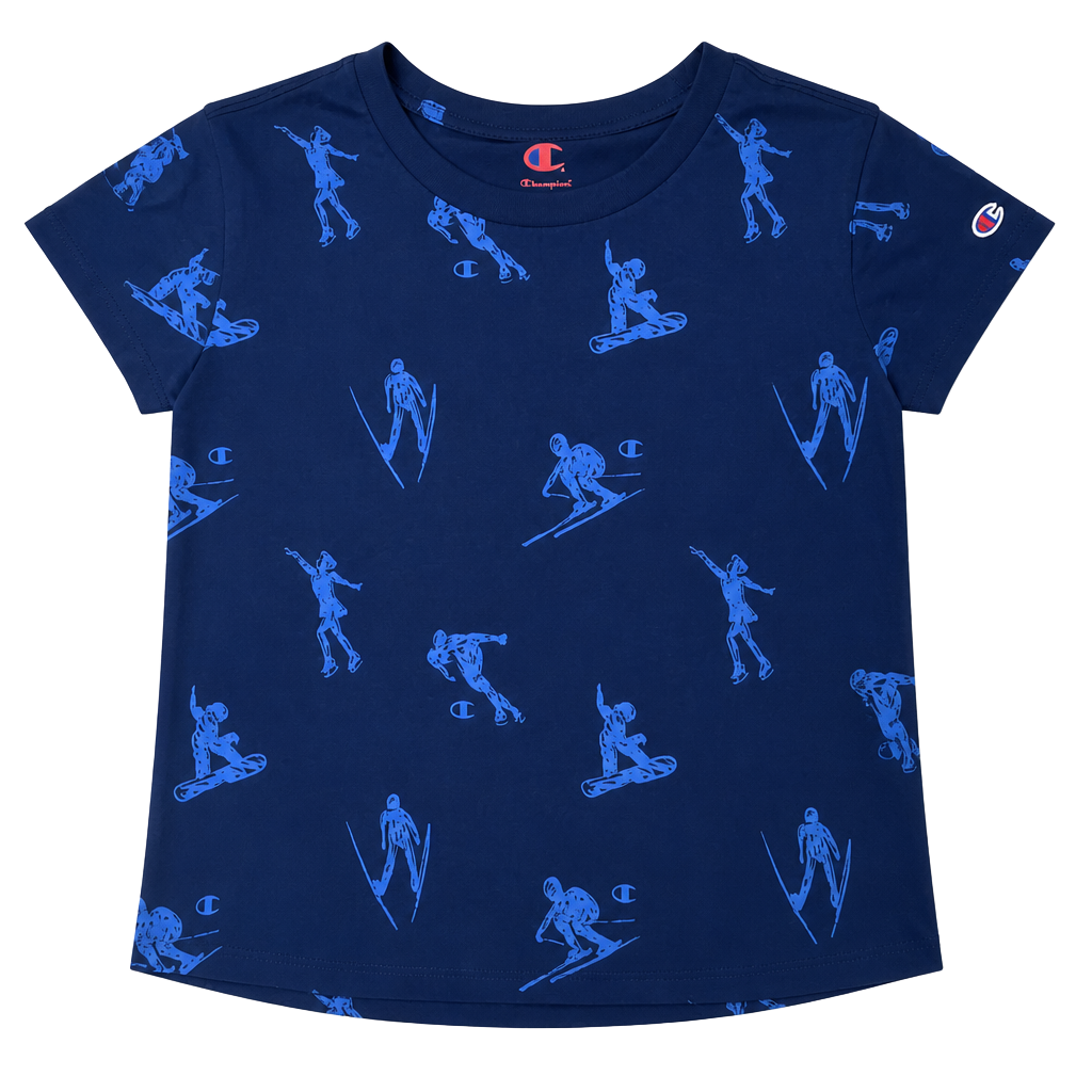 Champion Olympics Graphic Baby Tee Size L(14) Dark Navy 1