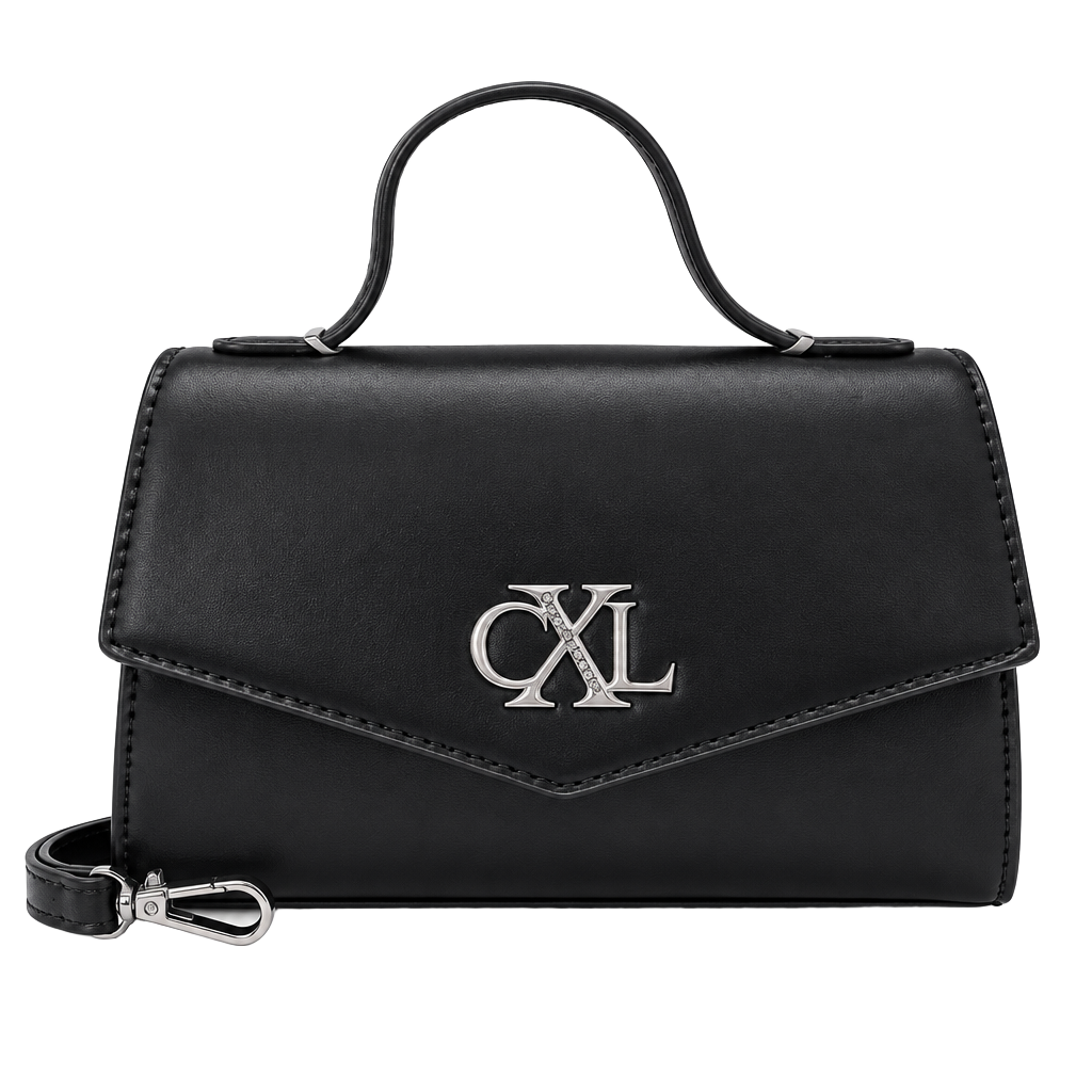Cxl By Christian Lacroix Laine Matte Patent Crossbody Bag Black 1