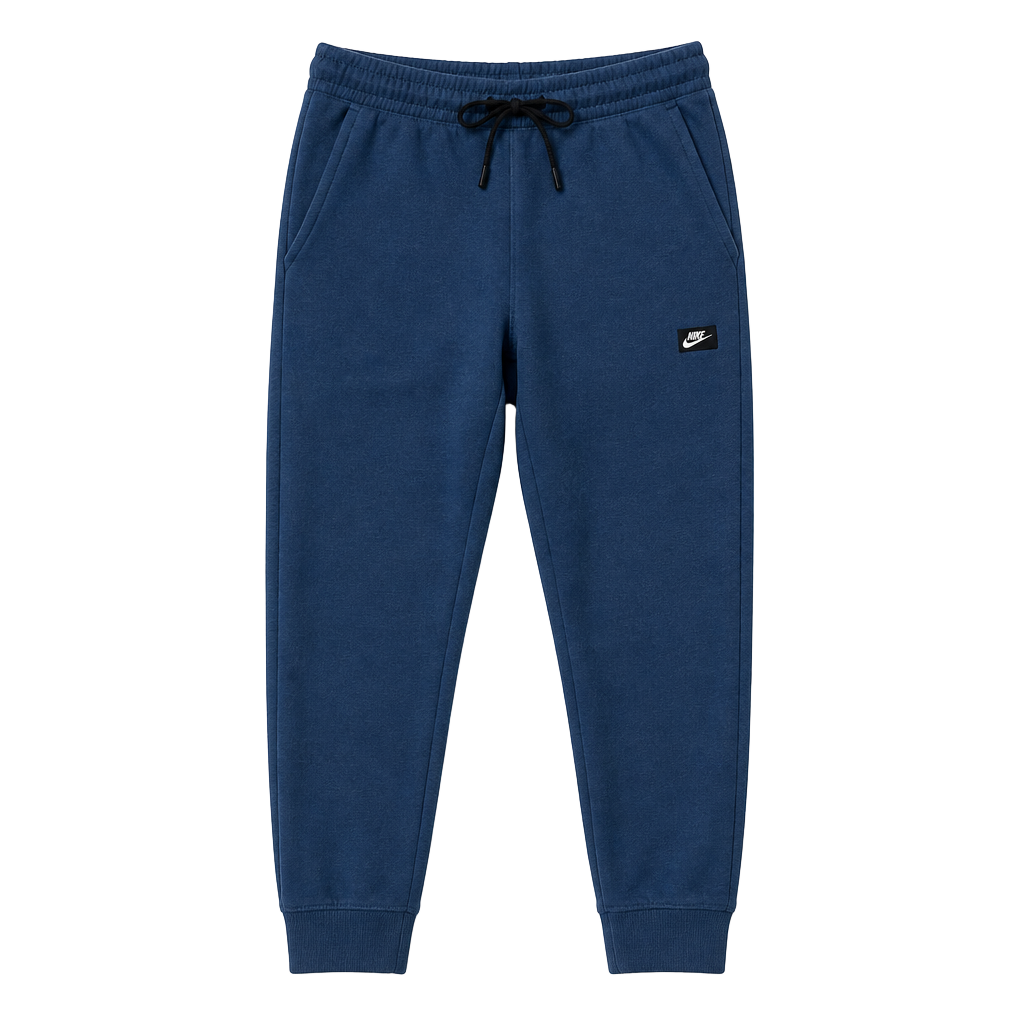 Nike Men's Fleece Joggers, Blue Tapered Sweatpants, Size Small 1