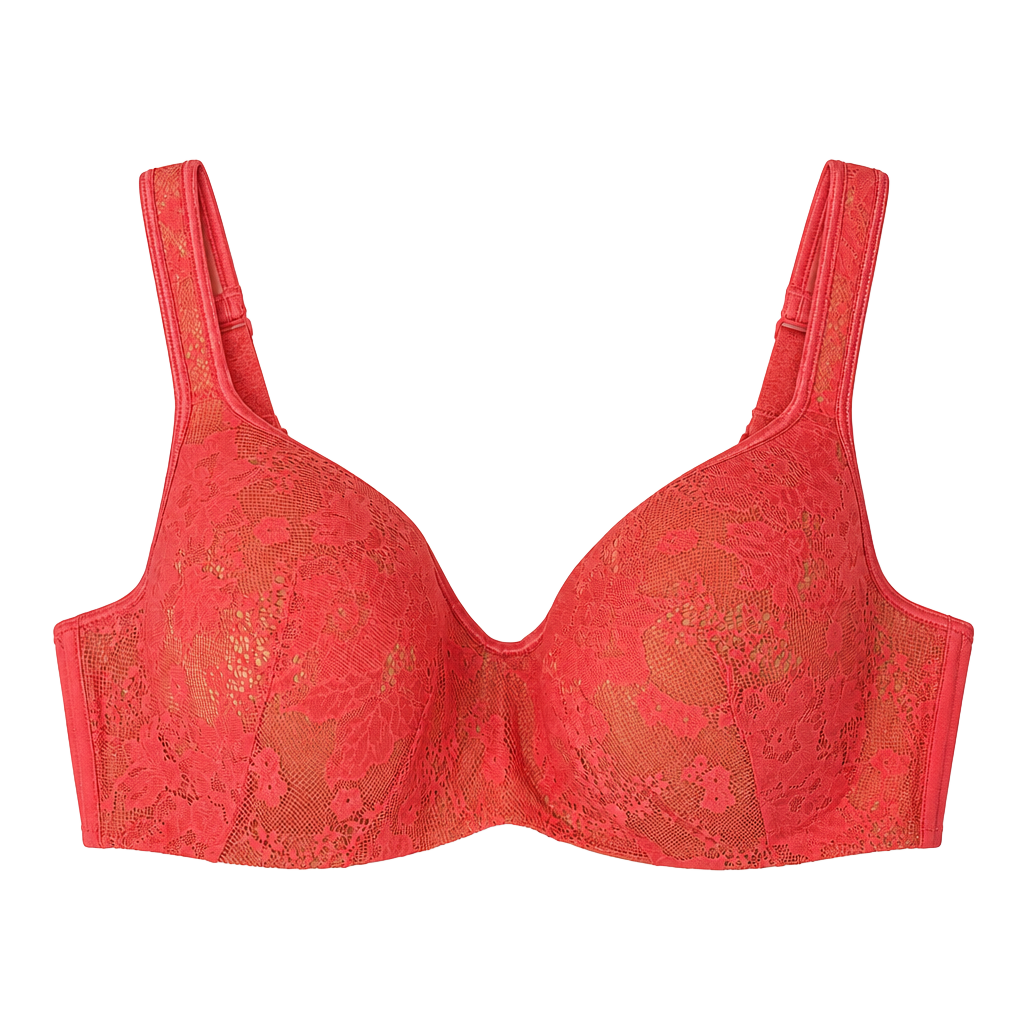 Cacique by Lane Bryant Women's Full Coverage Bra 40DD, Lightly Lined, Coral 1