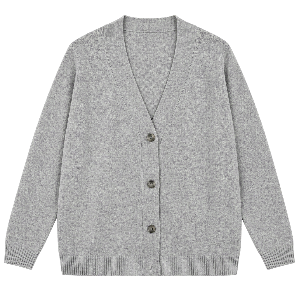 Cabi Front Button Cardigan V-Neck Long Sleeve Knit Gray Women’s Small 1