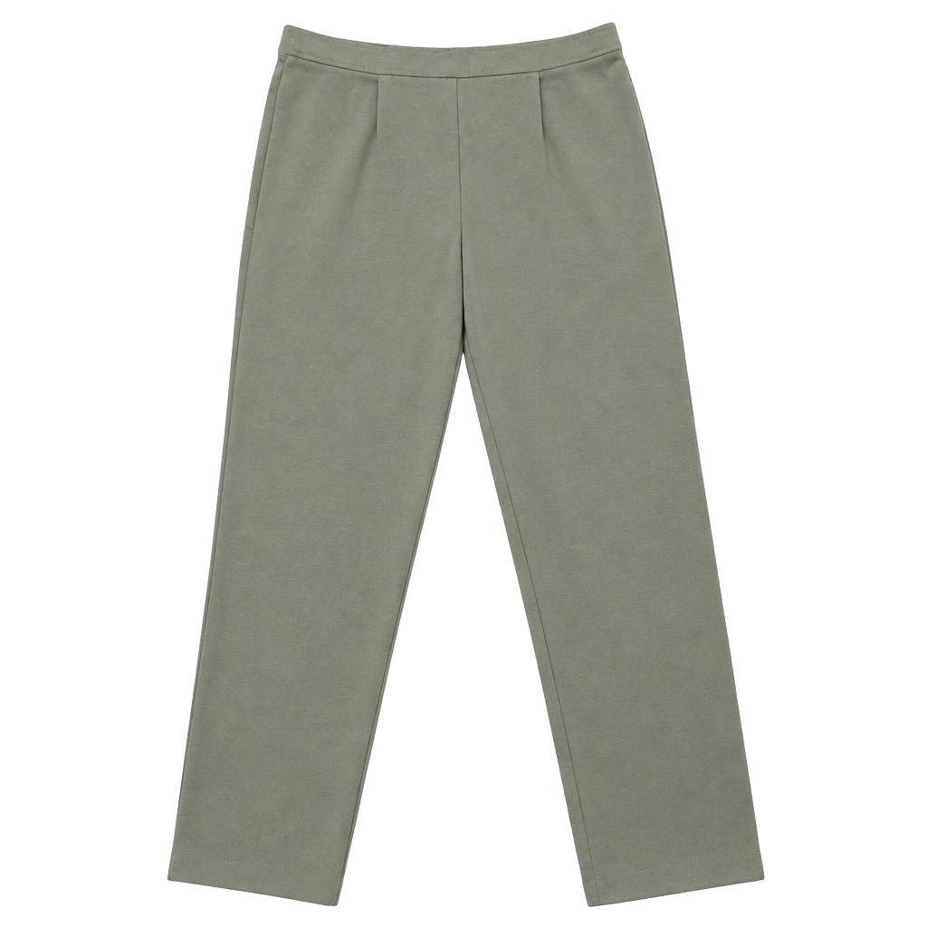 Norton McNaughton Pants Size L Gray Pull On Pleated Stretch 1
