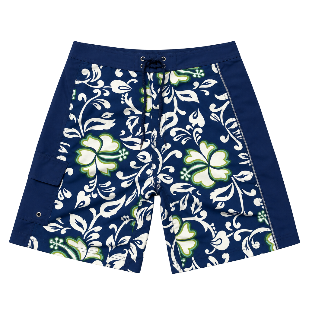 Zeelander Board Shorts Size 32 Blue Floral Swim Trunks 1