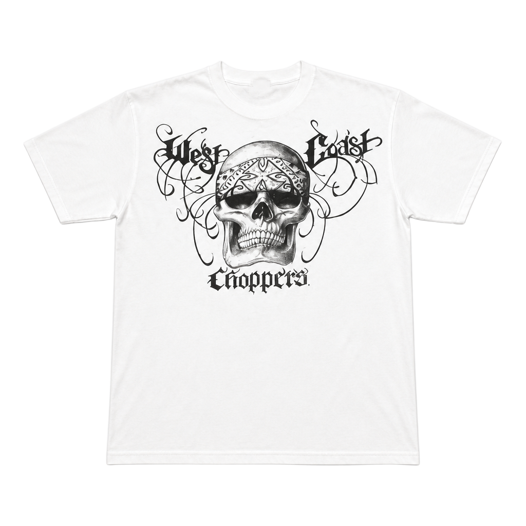 West Coast Choppers Skull Graphic Crew Neck T-Shirt 1
