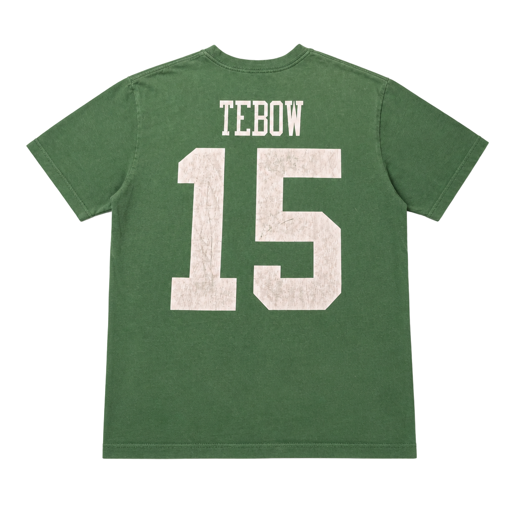Nike New York Jets Tim Tebow #15 Men's Player Graphic T-Shirt Green Size Large 1