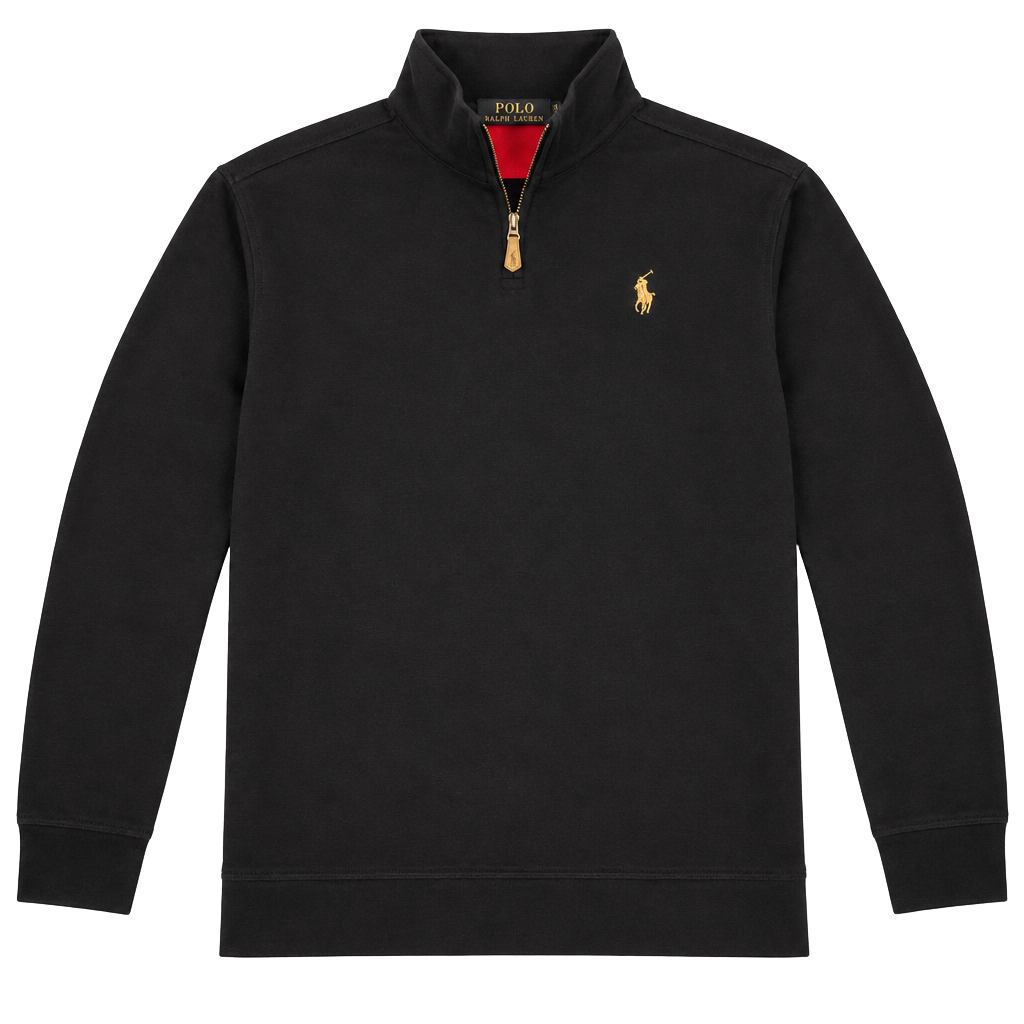 Polo Ralph Lauren Quarter Zip Sweatshirt Size L 14-16 kids Black 1