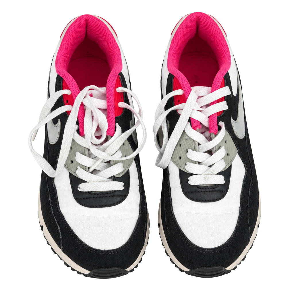Nike Air Max 90 Running Shoes Black White Pink 1