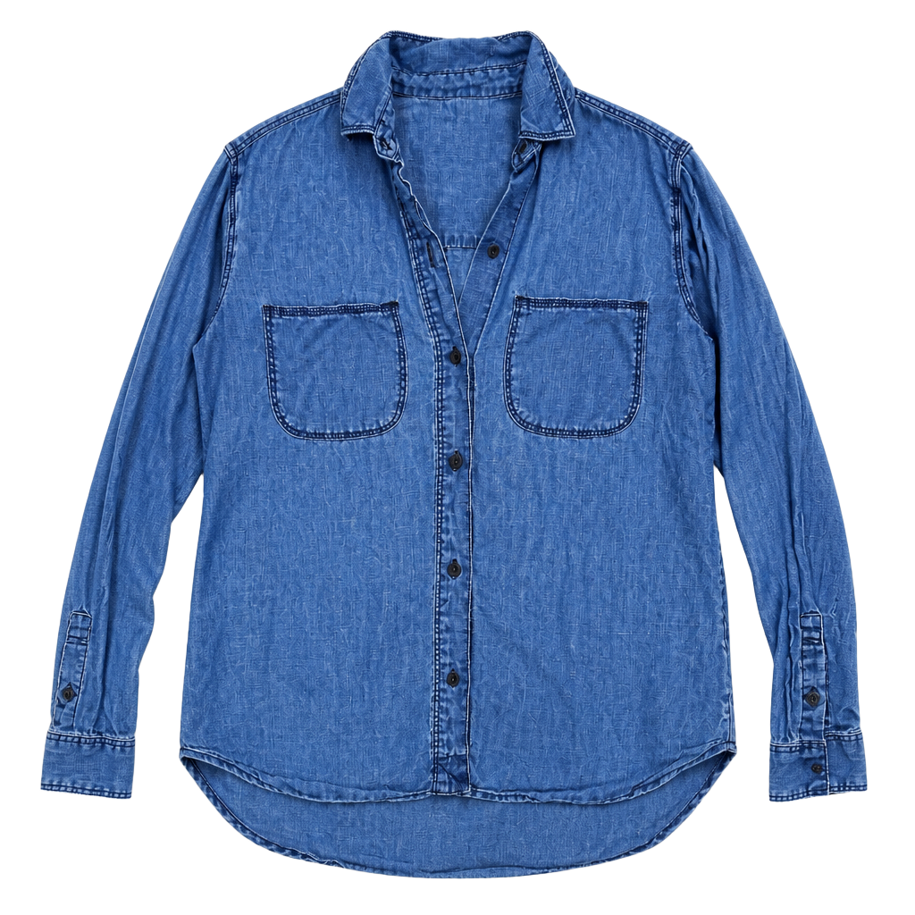 Madewell Central Shirt in Chambray Medium Indigo 1