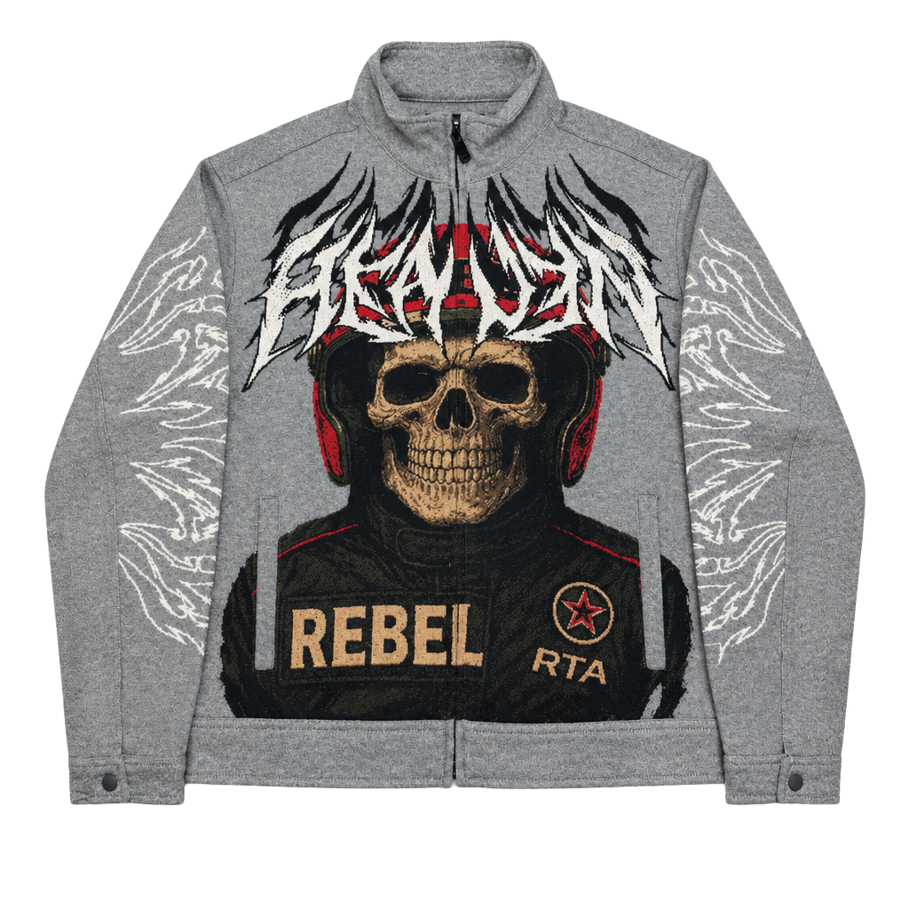 Rebel Minds Rebel RTA Skull Zip Up Jacket Size Medium 1