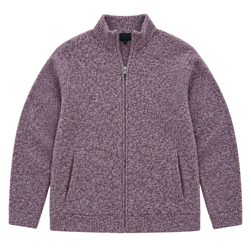Brooks Brothers Zip Cardigan Size XL Italian Yarn Marled Merino Wool Blend 1