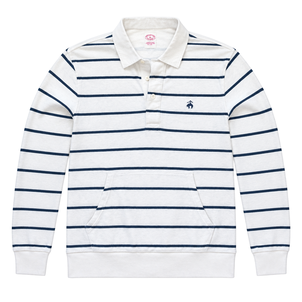 Brooks Brothers Striped Rugby Shirt Size M Pullover Sweatshirt 1