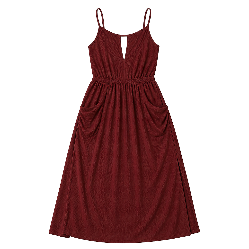 BCBGeneration Drape Pocket Cutout Back Maxi Dress 1
