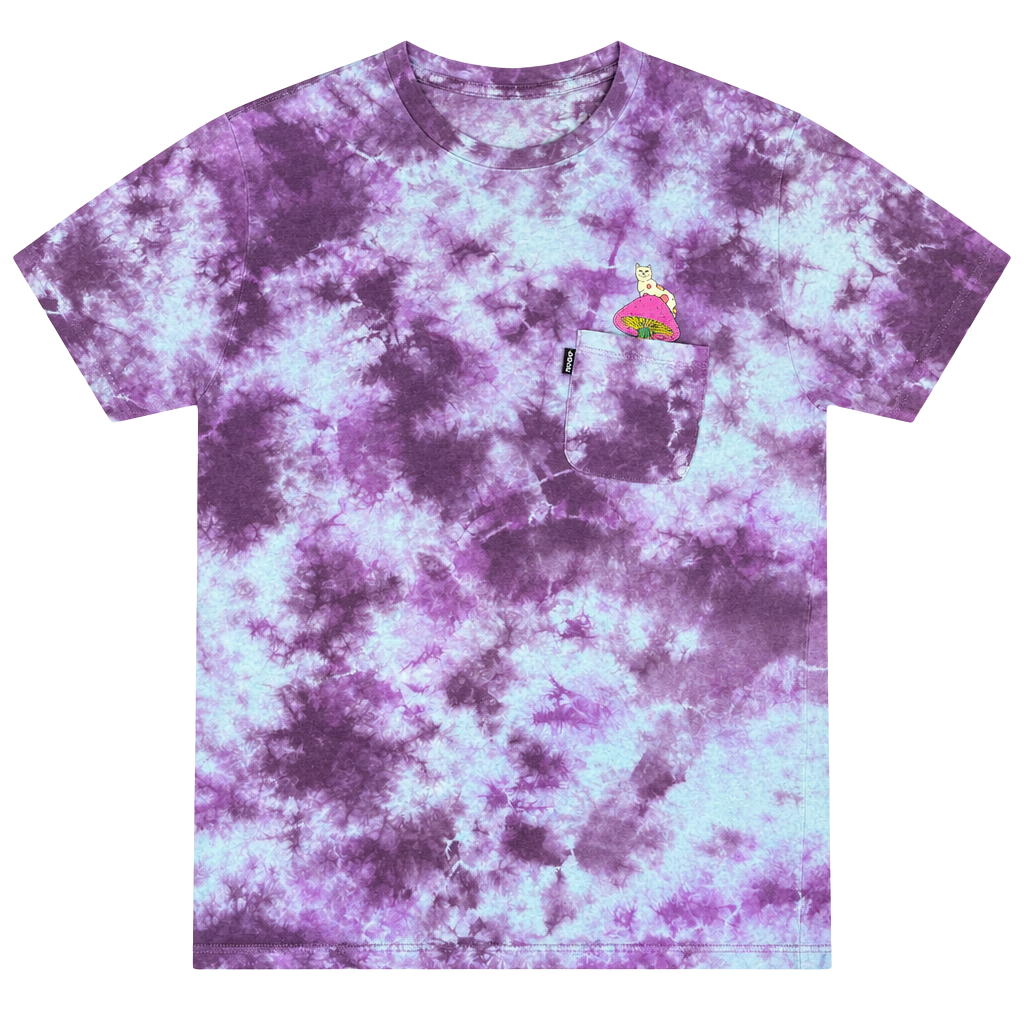 RIPNDIP Psychedelic Nermal Pocket T-Shirt Size Medium Purple Tie Dye Tee 1