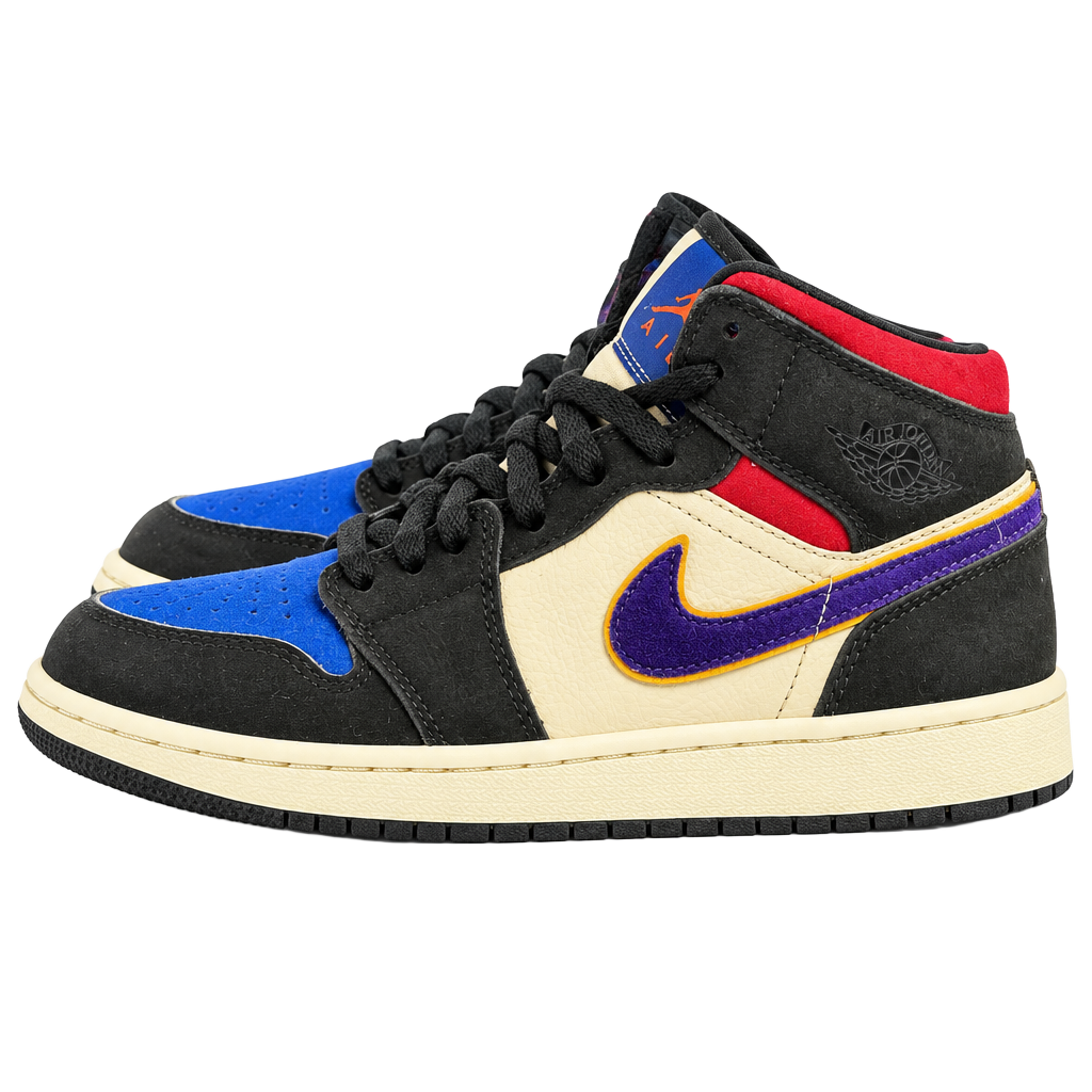 Air Jordan 1 Mid SE Size 5Y Multicolor Sneakers 1