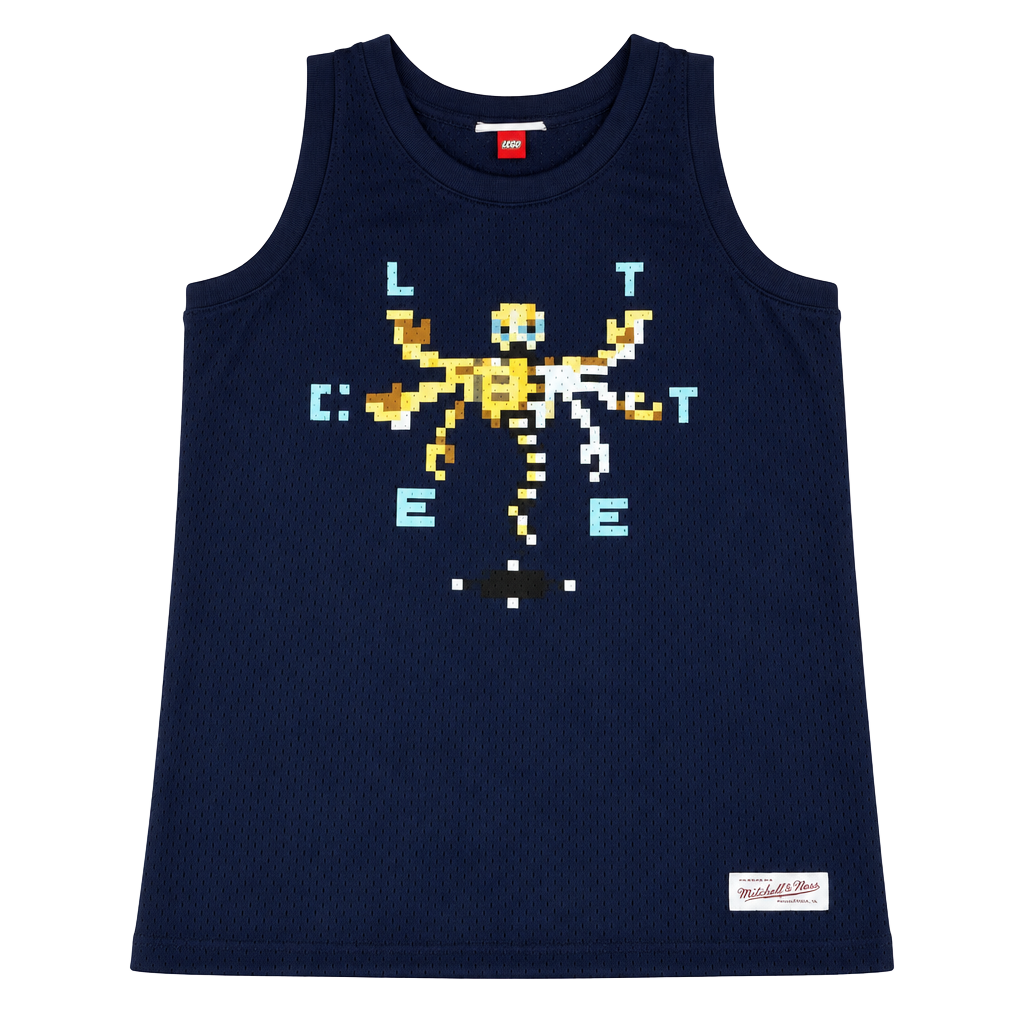 Mitchell & Ness Clottee Jersey Size L Navy Mesh Tank Top 1