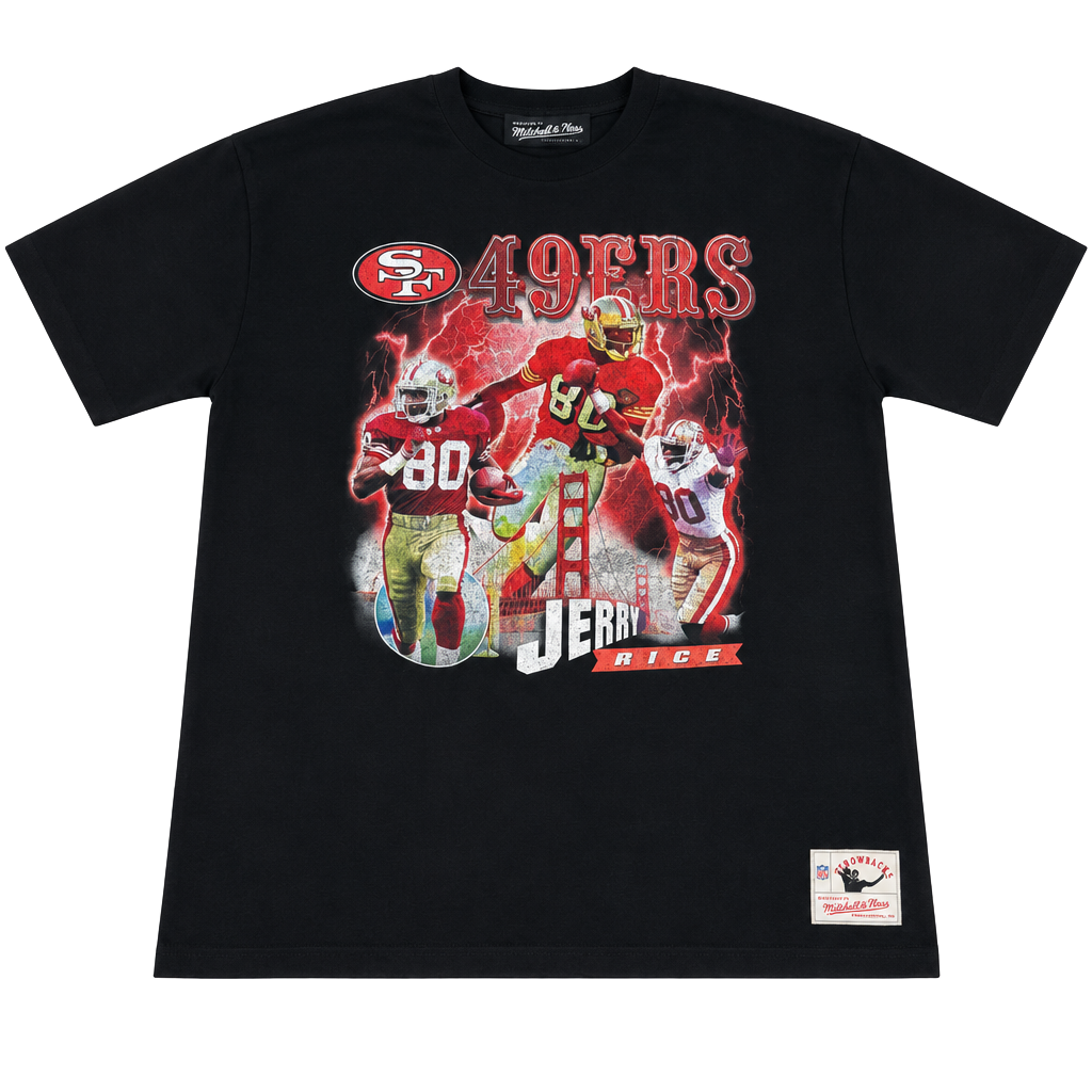 Mitchell & Ness San Francisco 49ers Jerry Rice T-Shirt Size XXL Black 1