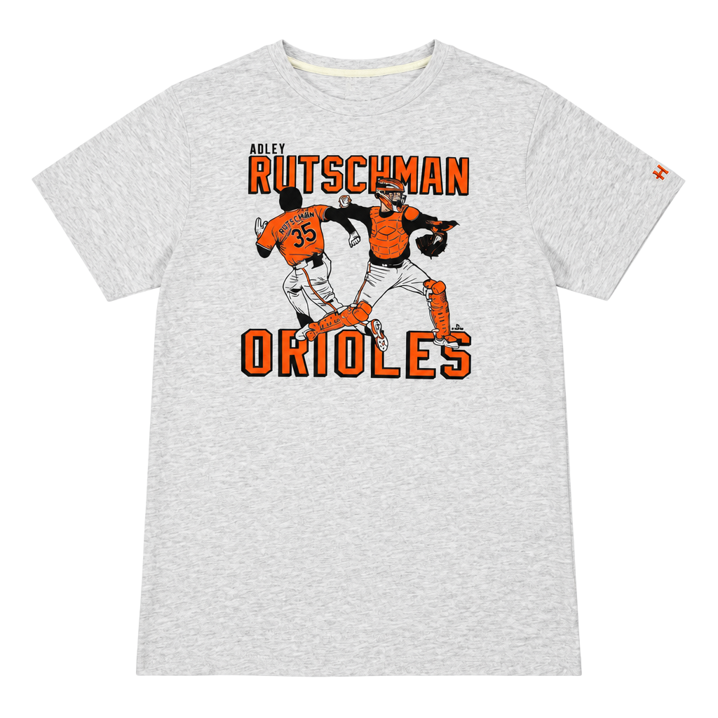 Homage Adley Rutschman Orioles T-Shirt Size XL Gray 1