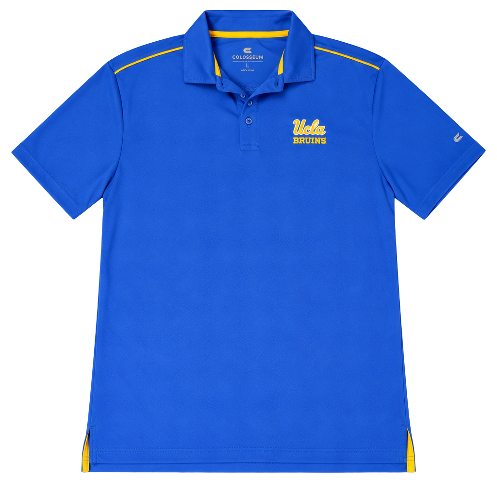 Colosseum UCLA Bruins Polo Shirt Size L Blue Gold 1