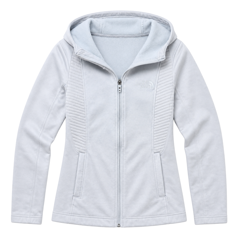 The North Face Women's Slacker Full Zip Ribbed Hoodie Light Grey Size XS 1