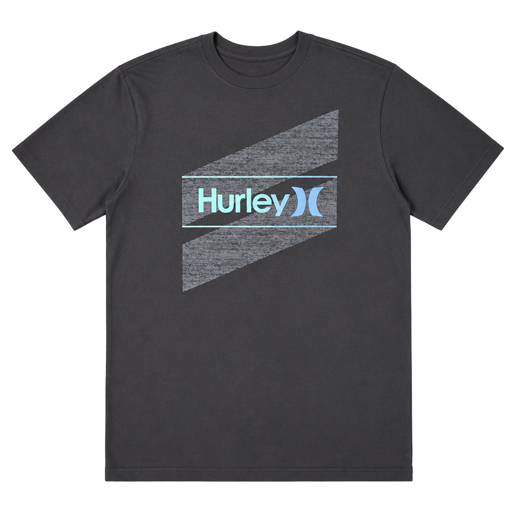 Hurley Everyday Washed One and Only Slashed T-Shirt Size S Black 1