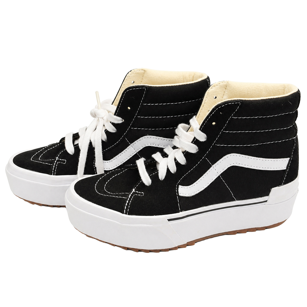 Vans Sk8-Hi Reconstruct Black True White Mens 7.5 / Womens 9 Skate Shoes 1
