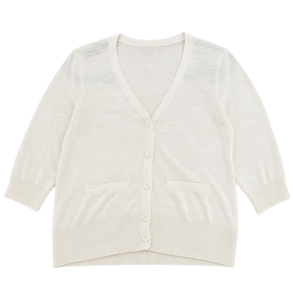 Banana Republic Women's White 100% Cotton V-Neck Button-Down Cardigan Size XS 1