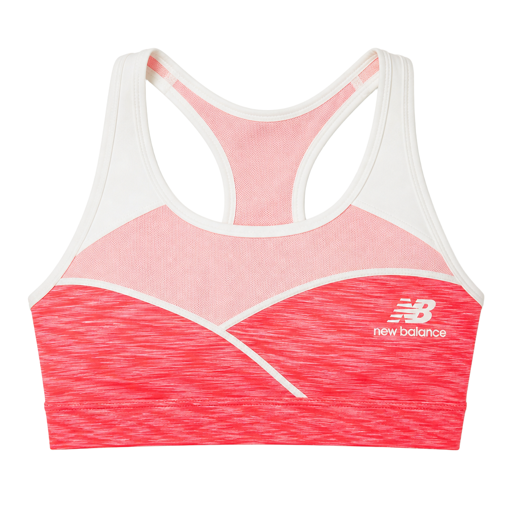 New Balance Women's Sports Bra Size S (32AB-34A) Pink White 1