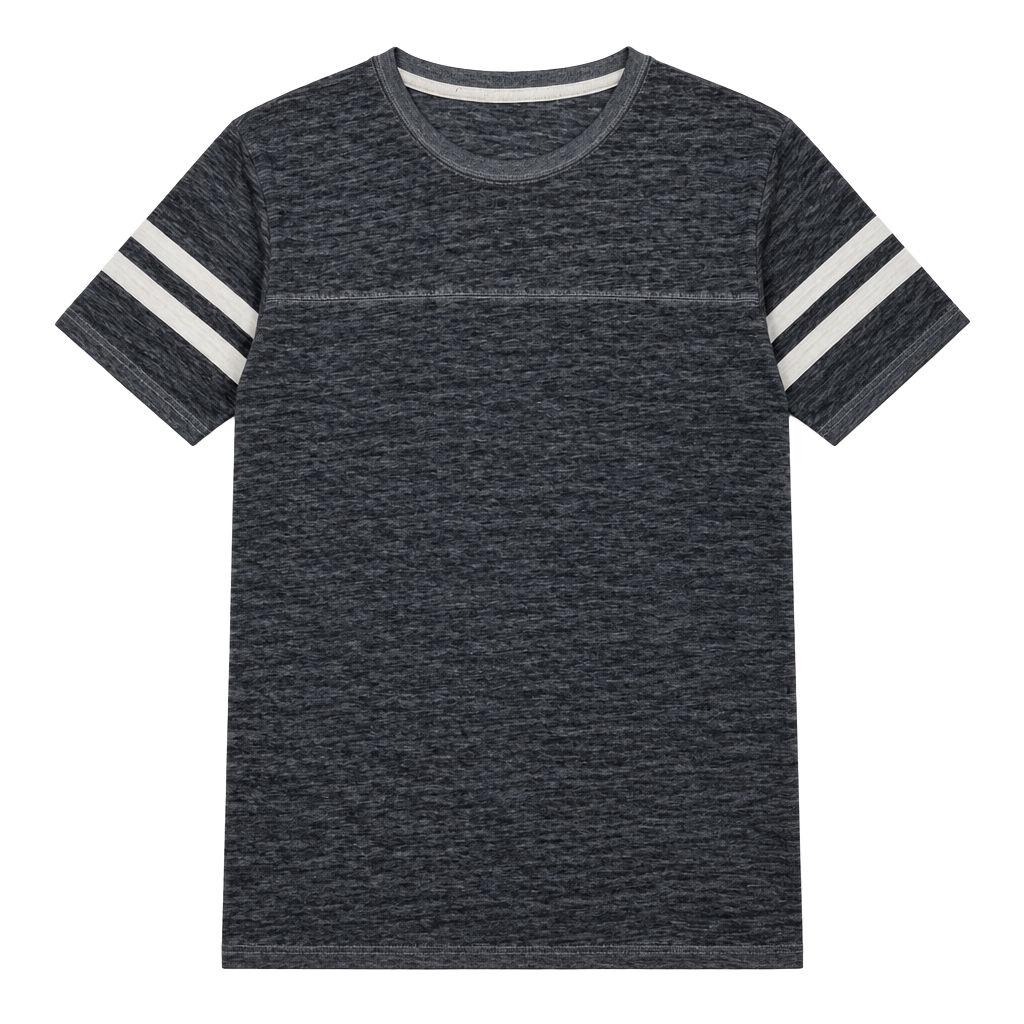Mossimo Supply Co Women’s Large Gray Burnout Varsity Stripe T-Shirt Athletic Fit 1