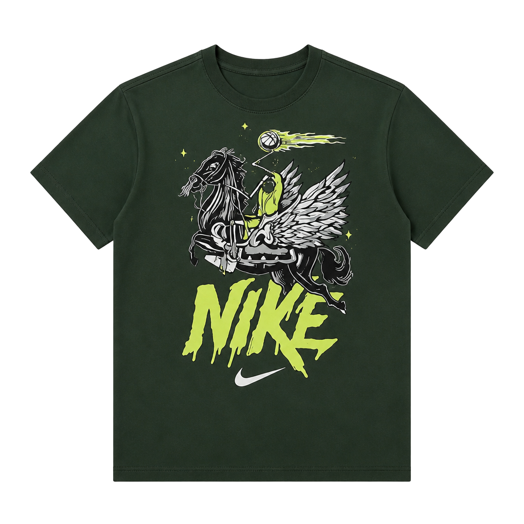Nike Max90 Basketball T-Shirt Size L Green Graphic Tee 1