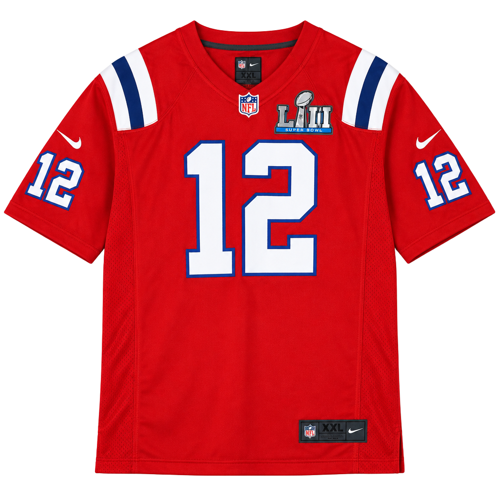 Nike New England Patriots Tom Brady Super Bowl LIII Jersey Size 3XL Red 1