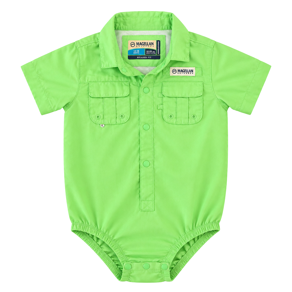 Magellan Outdoors Fish Gear Onesie Size 12-18 mo. Green 1