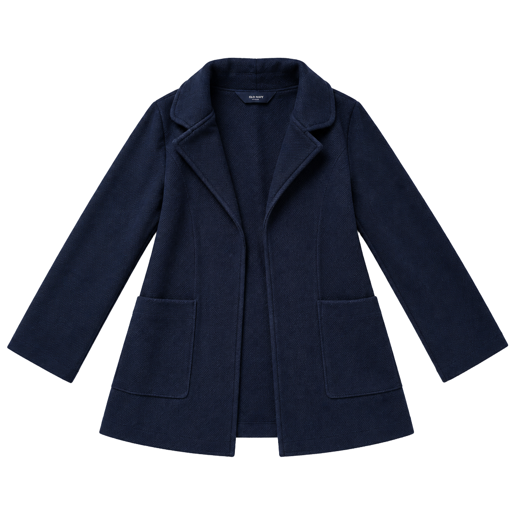 Quince Organic Cotton Jacket Size L Black Open Front 1