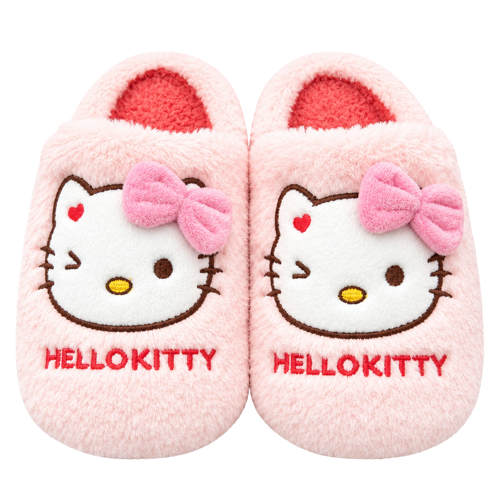 Sanrio Hello Kitty Slippers Size 9 (fit like 8.5) Pink Fuzzy Plush 1