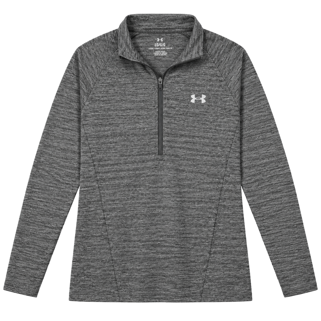 Under Armour 1/2 Zip Pullover Size Large Gray Space Dye Long Sleeve 1