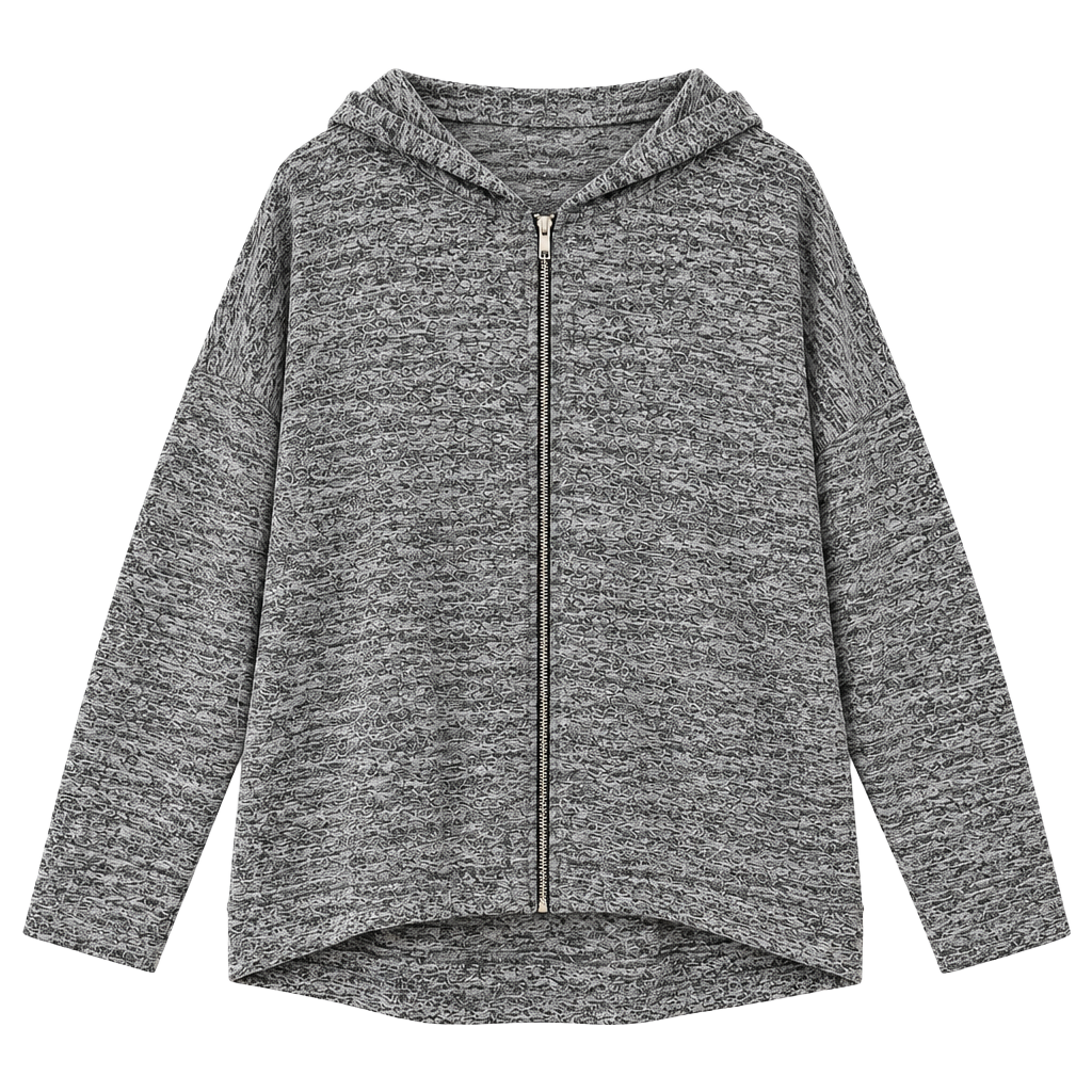 Maurices Full Zip Hoodie Size M Gray Marled Lightweight Jacket 1
