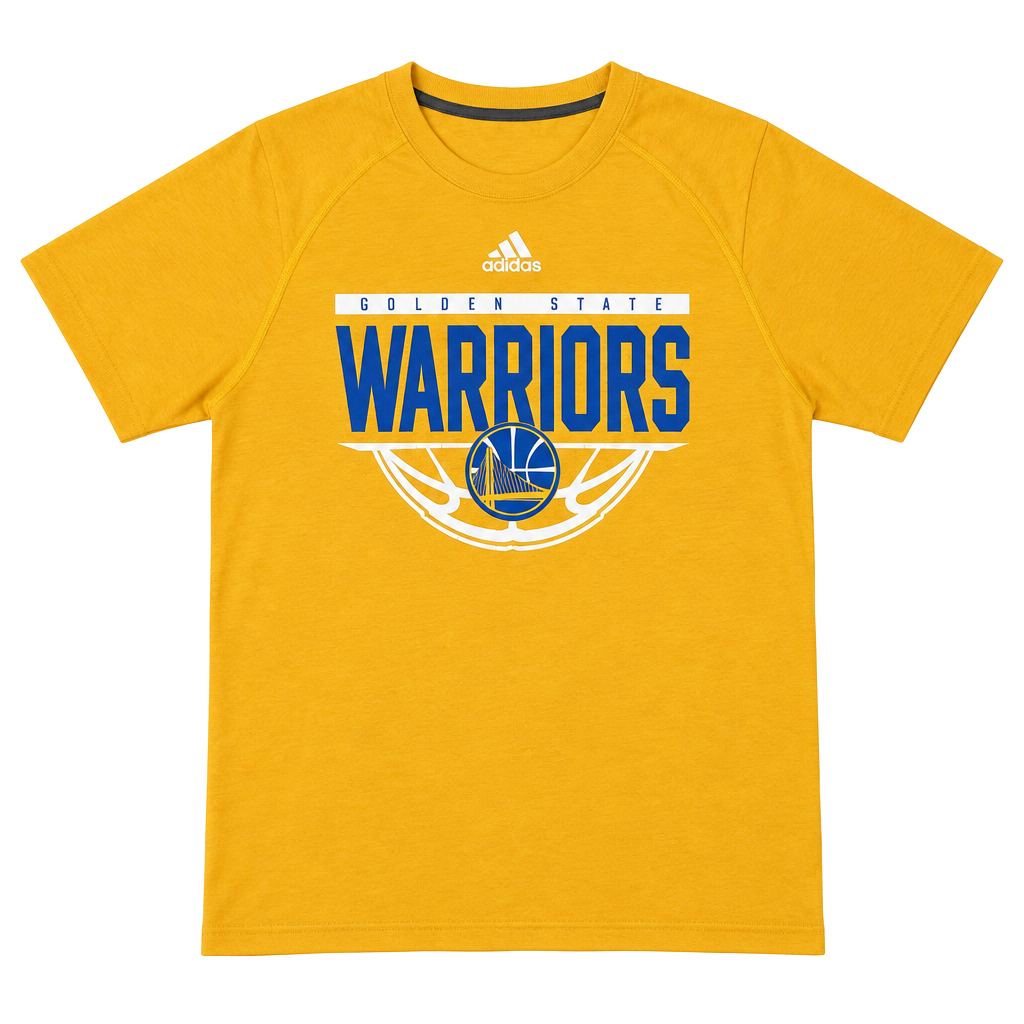 Adidas Golden State Warriors Ultimate Tee Size XL Yellow Basketball Shirt 1