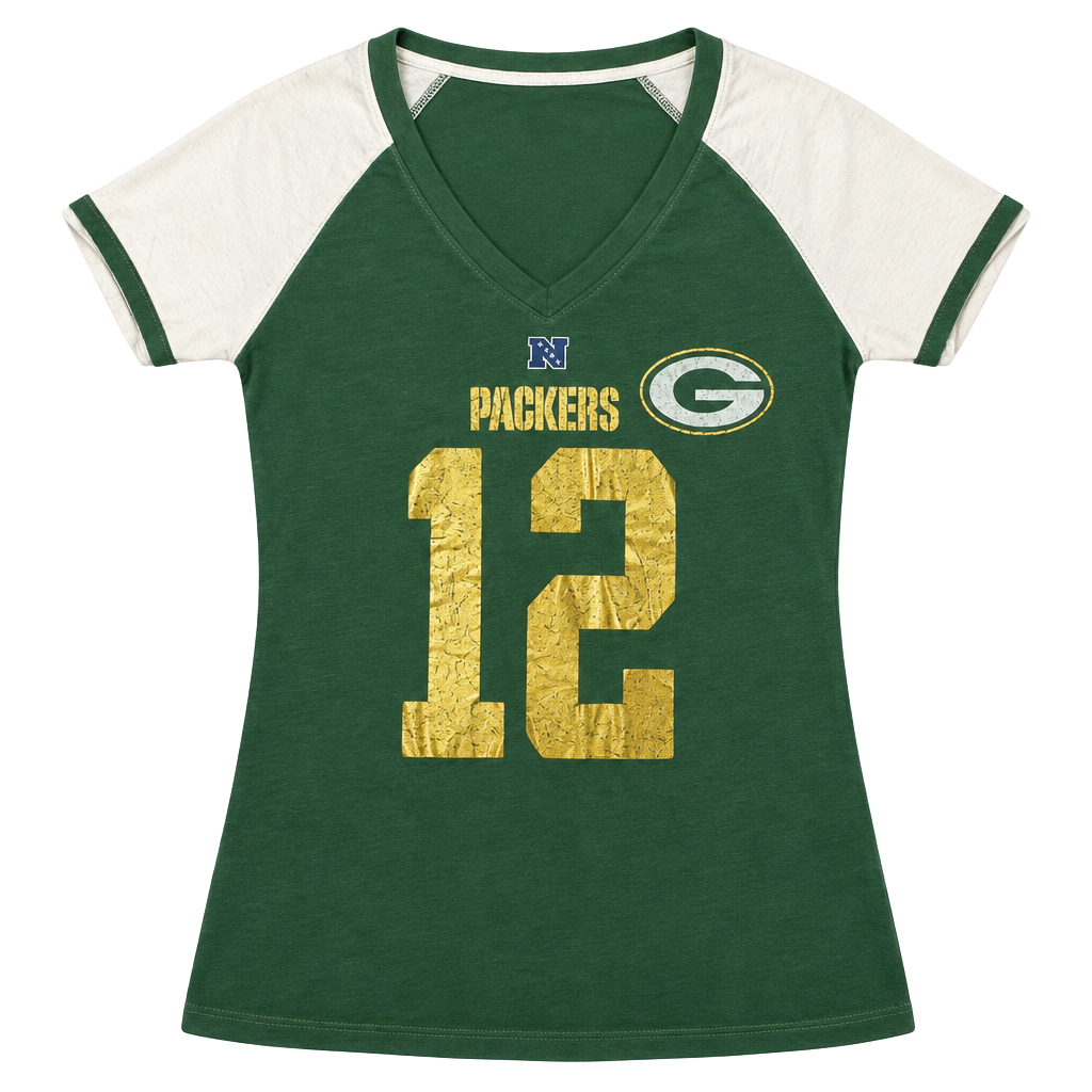 NFL Team Apparel Green Bay Packers Rodgers #12 Size M T-Shirt 1