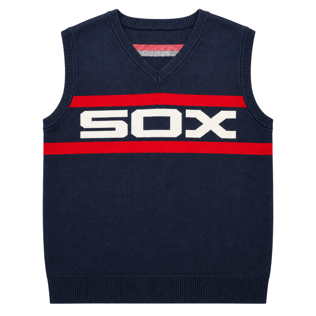 BWM Global Chicago White Sox Ditka Sweater Vest Size XL Navy 1