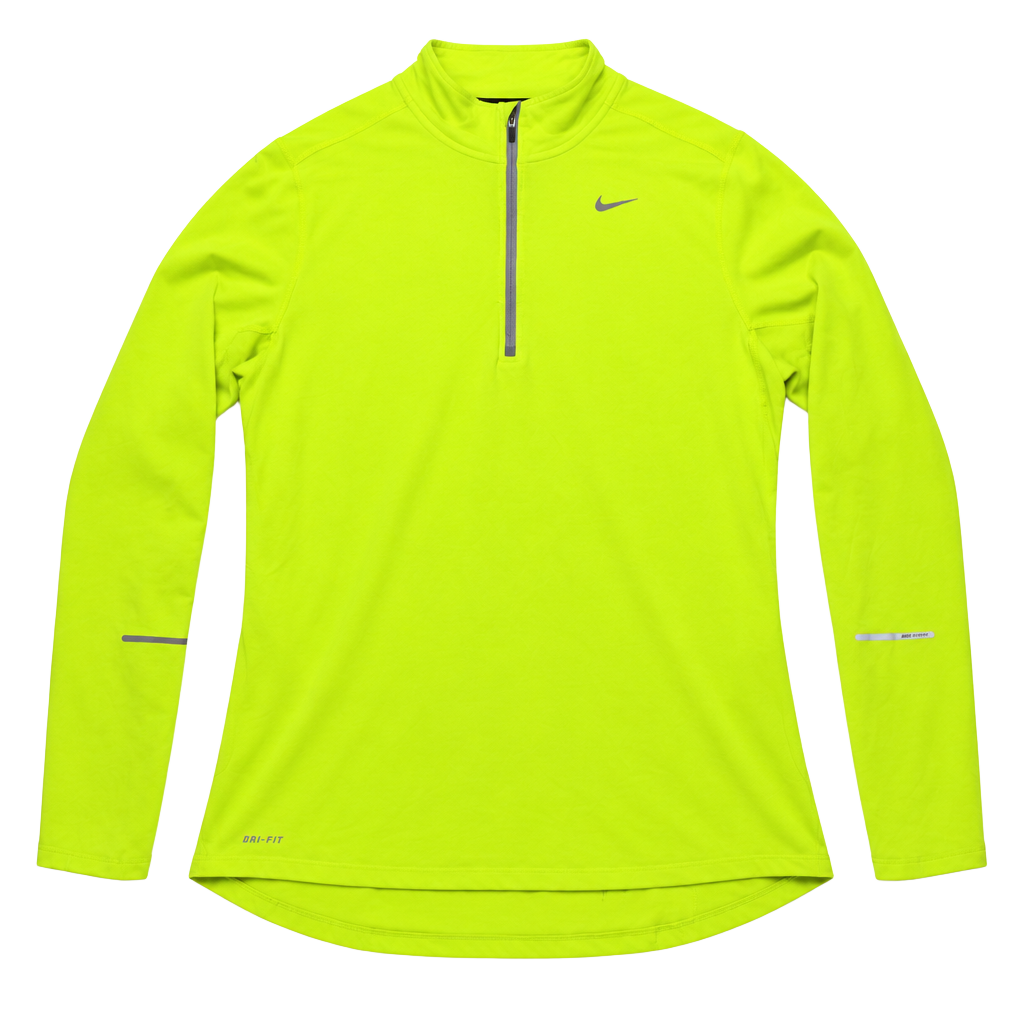 Nike Element Dri-Fit 1/2 Zip Pullover Size M Neon Yellow 1