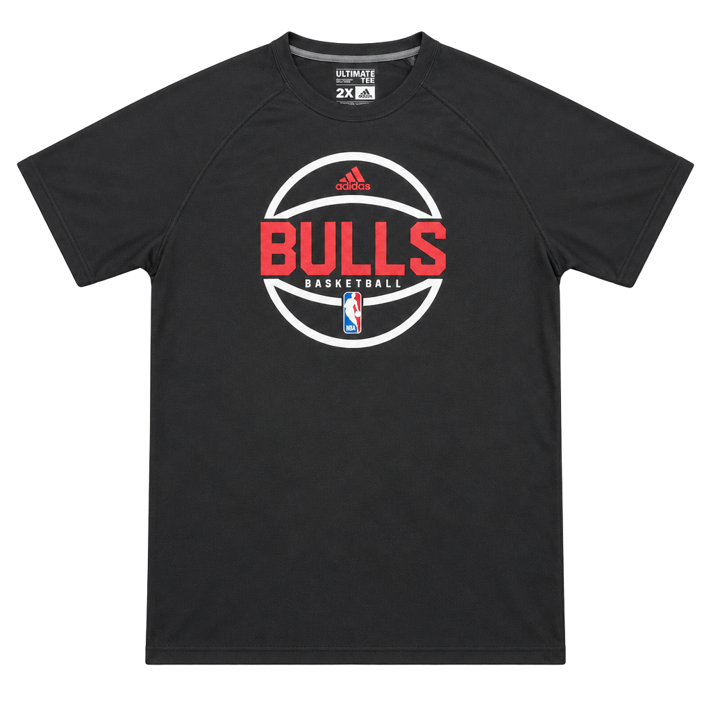 Adidas Chicago Bulls Ultimate Tee Size 2X Black Basketball T-Shirt 1