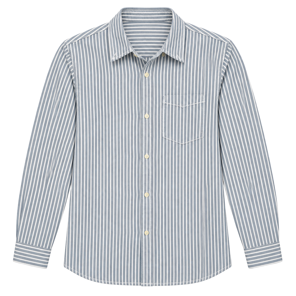 Gap Kids Long Sleeve Button Down Shirt Size XL 12 Blue White Striped 1