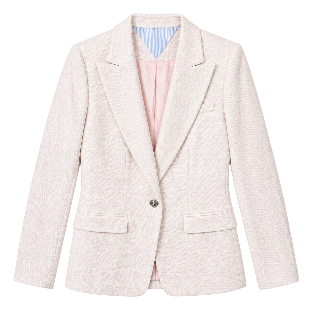 Tommy Hilfiger Blazer Size 16 Light Pink Cotton Blend Jacket 1