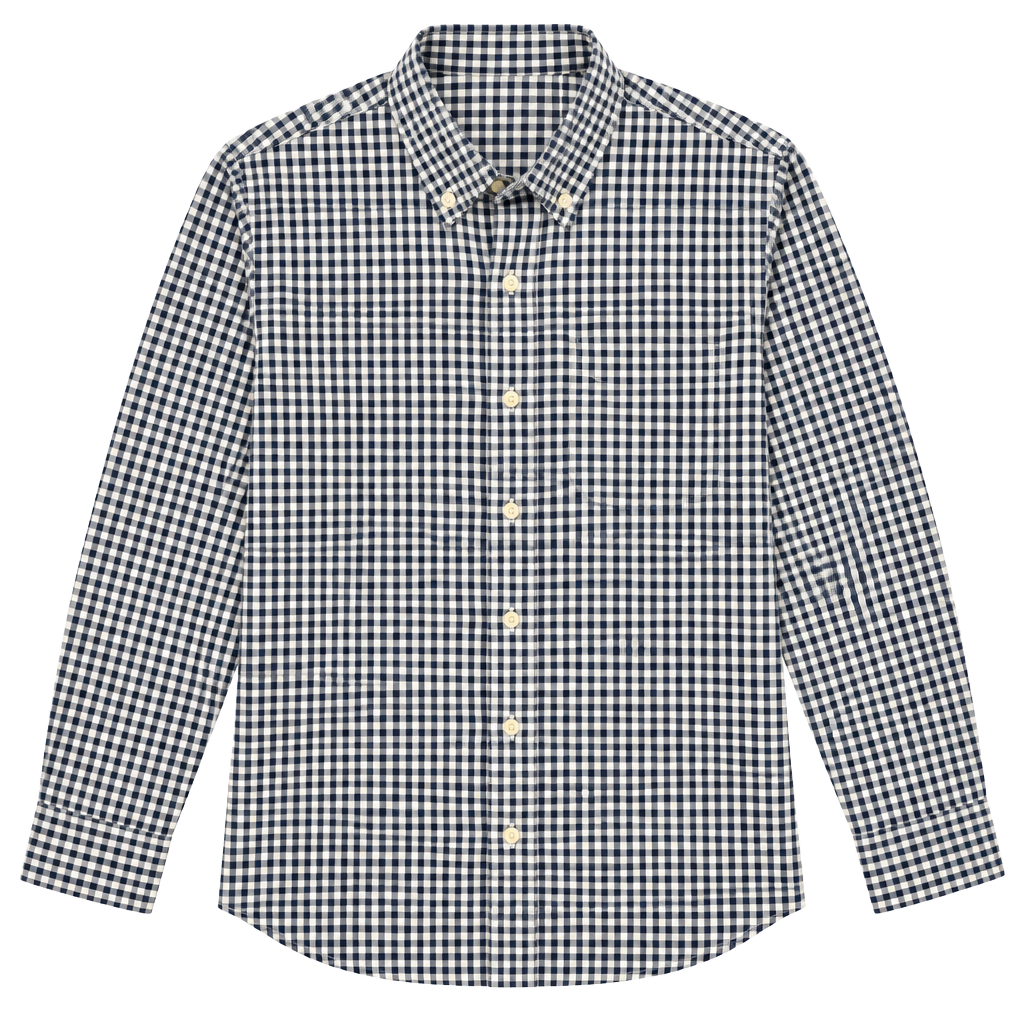 Gap Kids Button-Down Shirt Size XL (12) Blue Navy White Gingham Check 1
